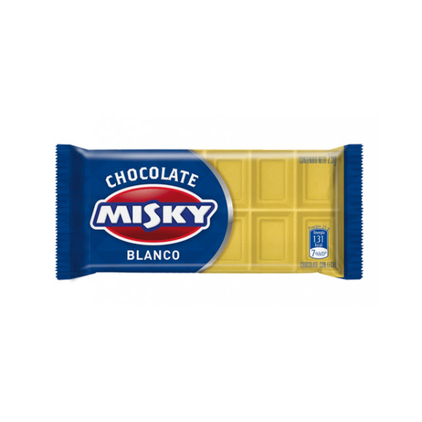MISKY SIN GLUTEN TABL 8 CHOCOLATIN BLANCO 8 GRS DISP. X 20 UDS