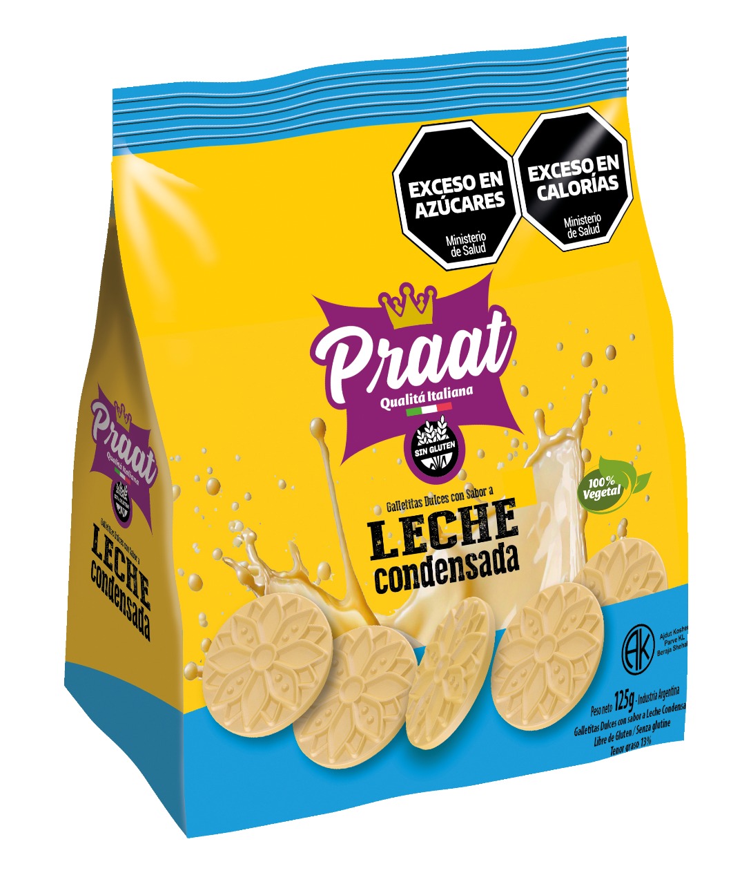PRAAT SIN GLUTEN GALLETITAS LECHE CONDENSADA 125 G. C x 18u
