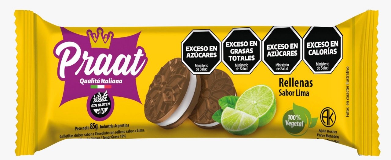 PRAAT SIN GLUTEN GALLETITAS RELLENAS SABOR LIMA 90 G. C x 20u