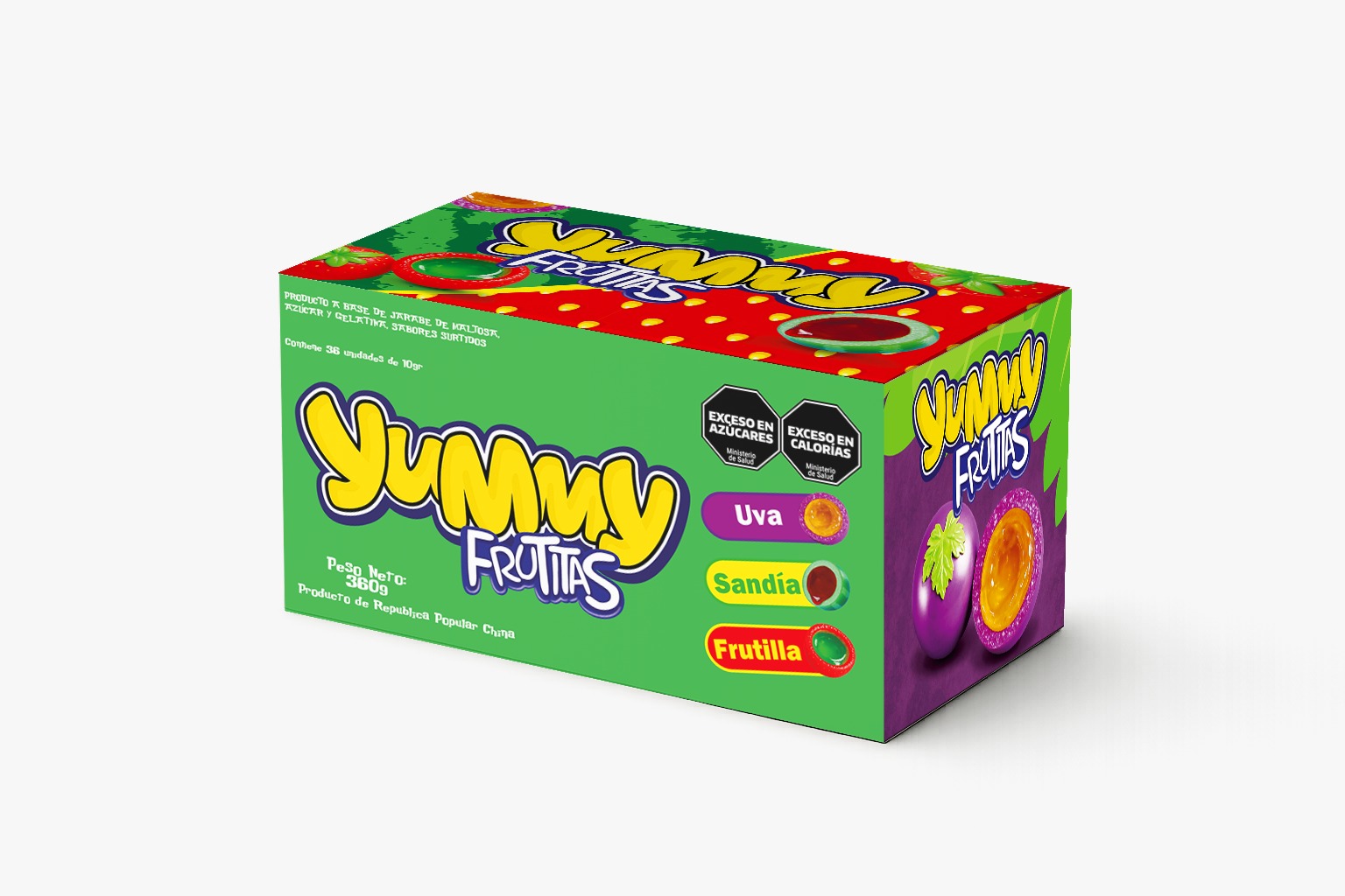 YUMMY SIN GLUTEN FRUTITAS RELLENAS 36 UDS X 10 GRS